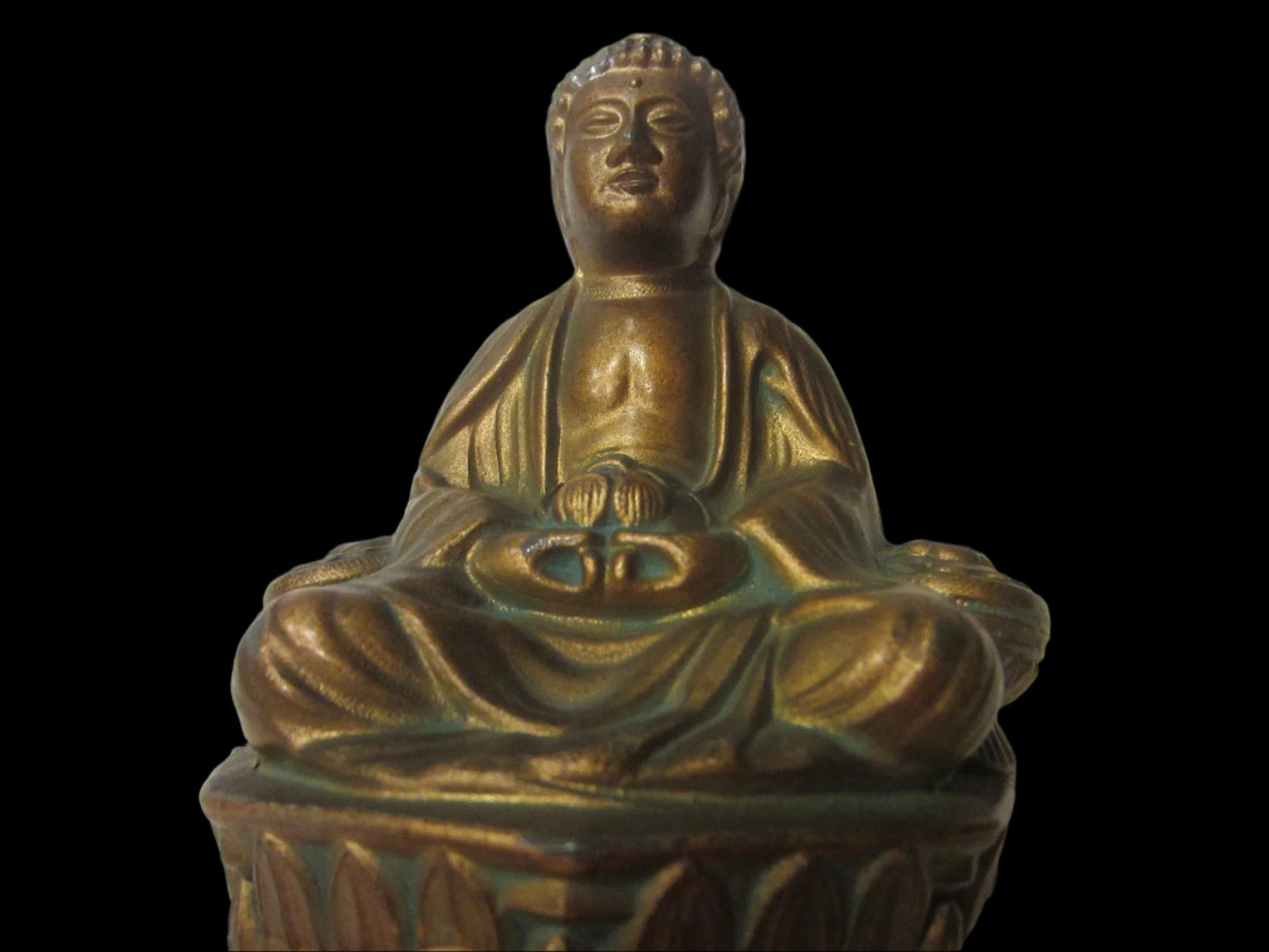 Gilt Bronze Seated Devotional Figure Buddha Incense Statue