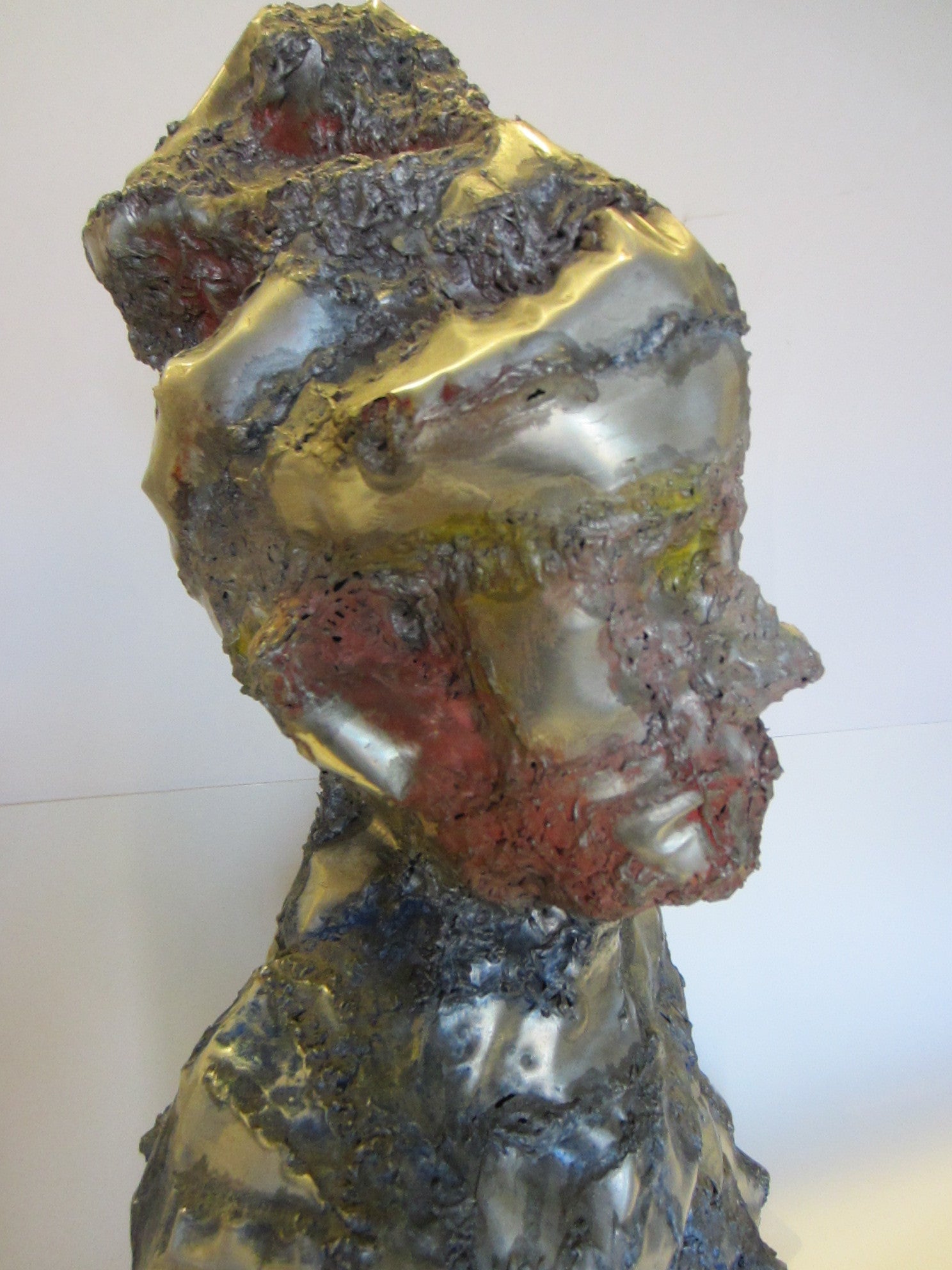 Abstract Folk Art Sculpture Aluminum Portrait Bust - Designer Unique Finds 
 - 2