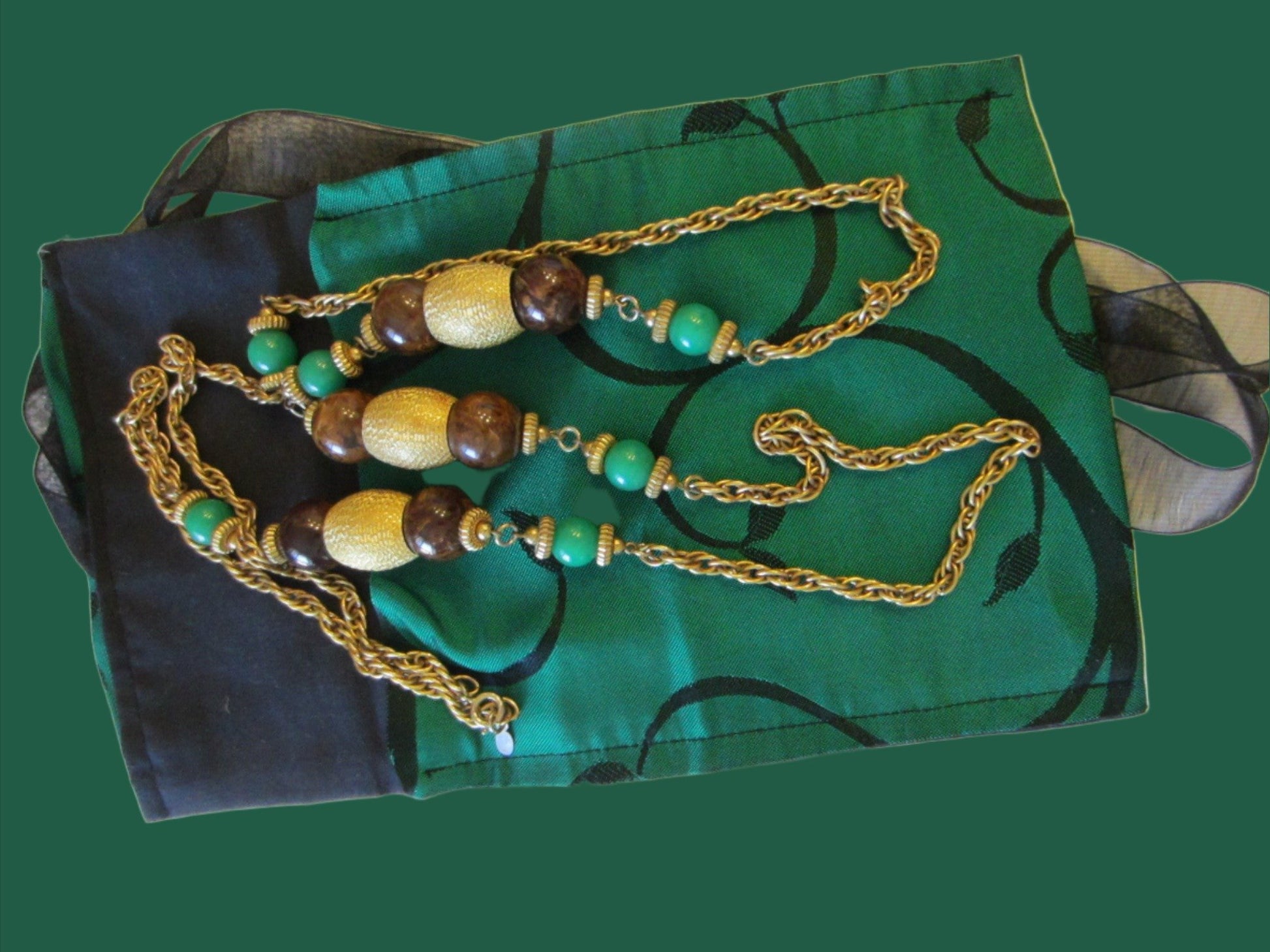 Cadoro Beaded Chain Designer Necklace - Designer Unique Finds 
 - 3