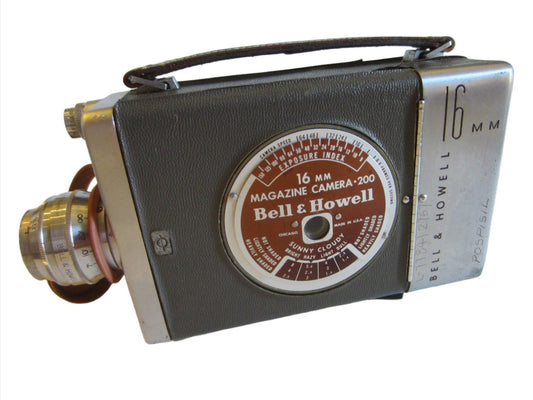 Bell Howell Magazine Camera Mid Century 16 MM Taylor Chicago USA - Designer Unique Finds 