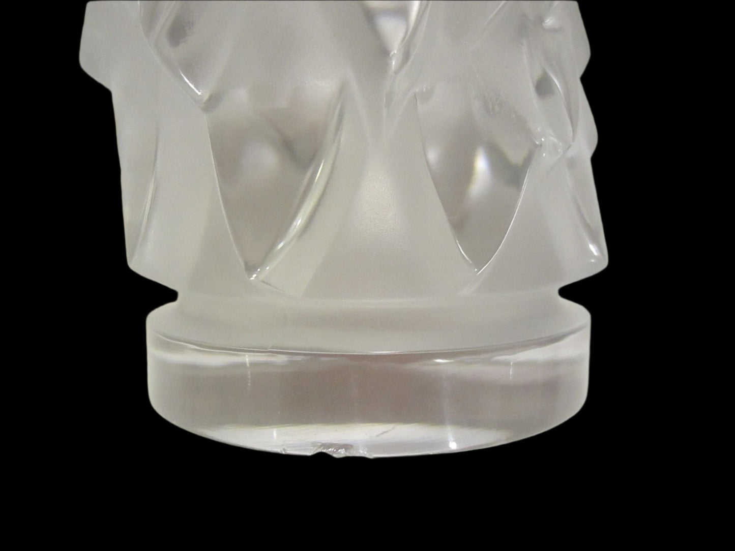 Lalique France Eagle Head Signed Crystal Mascot