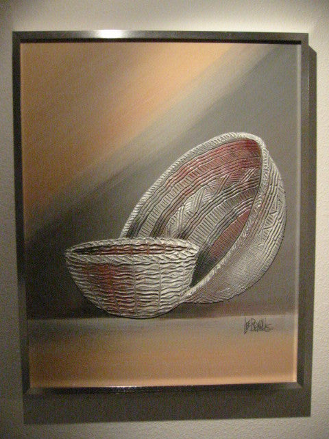 Lee Reynolds Modernist Abstract Signed Pop Art Giclee Native Baskets - Designer Unique Finds 