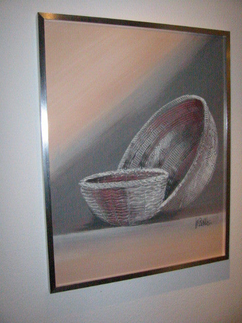 Lee Reynolds Modernist Abstract Signed Pop Art Giclee Native Baskets - Designer Unique Finds 