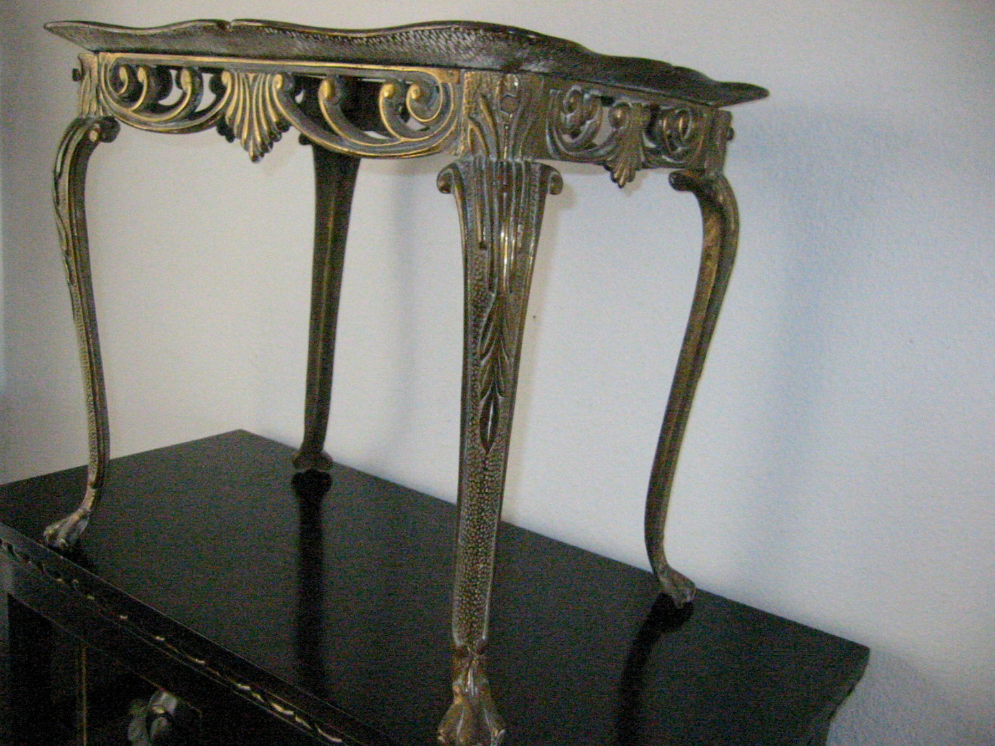 WH Howell Art Deco Glass Top Bronze Table Circa 1933