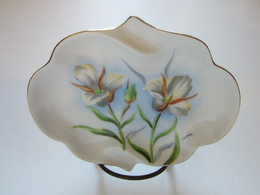 Sego Lili Utah Mid Century Porcelain Platter Hand Painted Marked - Designer Unique Finds 