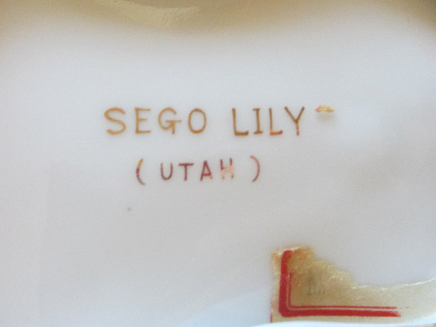 Sego Lili Utah Mid Century Porcelain Platter Hand Painted Marked - Designer Unique Finds 