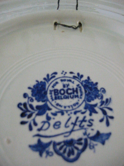 Royal Sphinx Boch Blue Delft Charger Transfer Dutch Landscape - Designer Unique Finds 