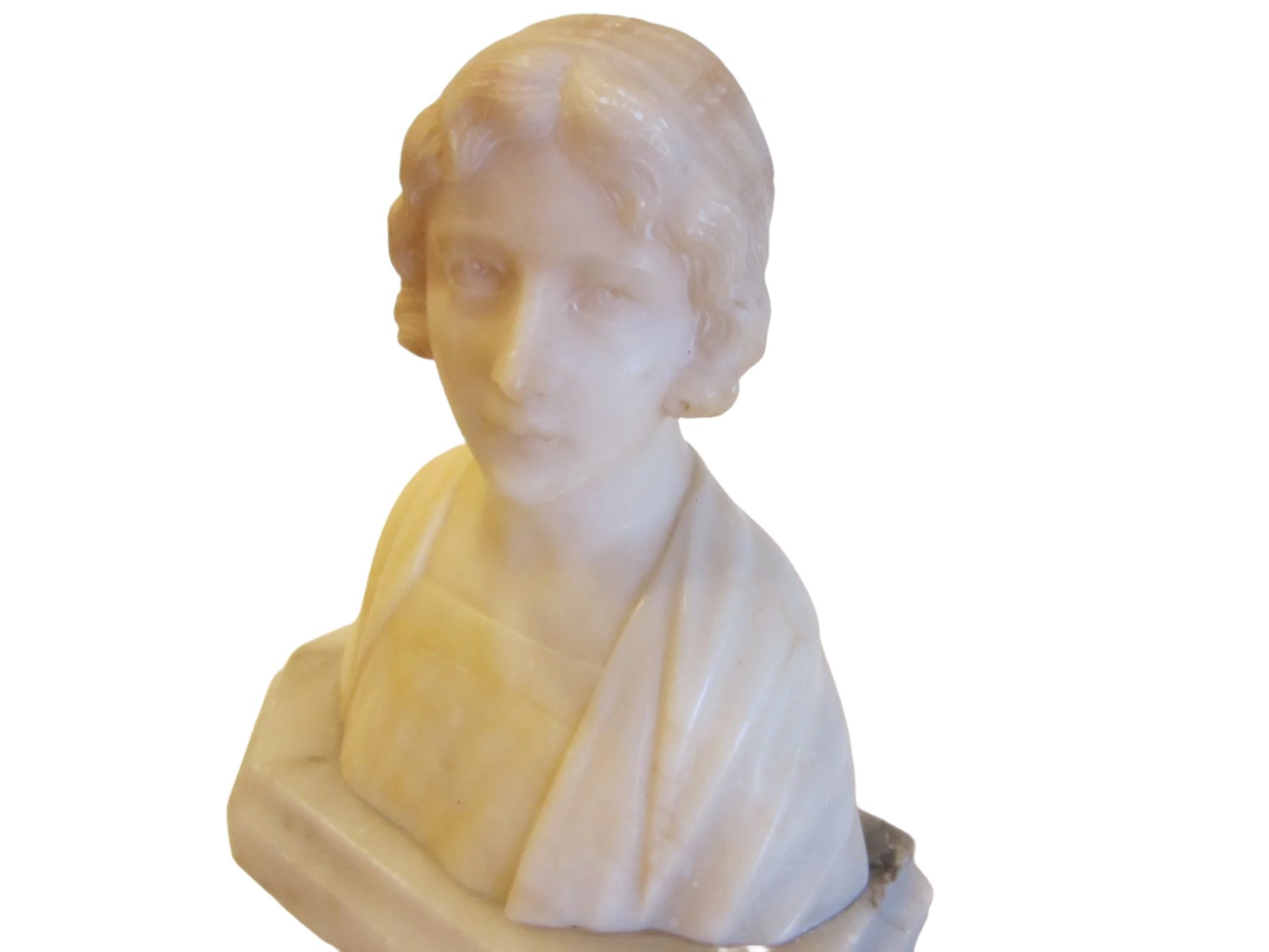 Pheasant Girl Hand Carved Marble Bust