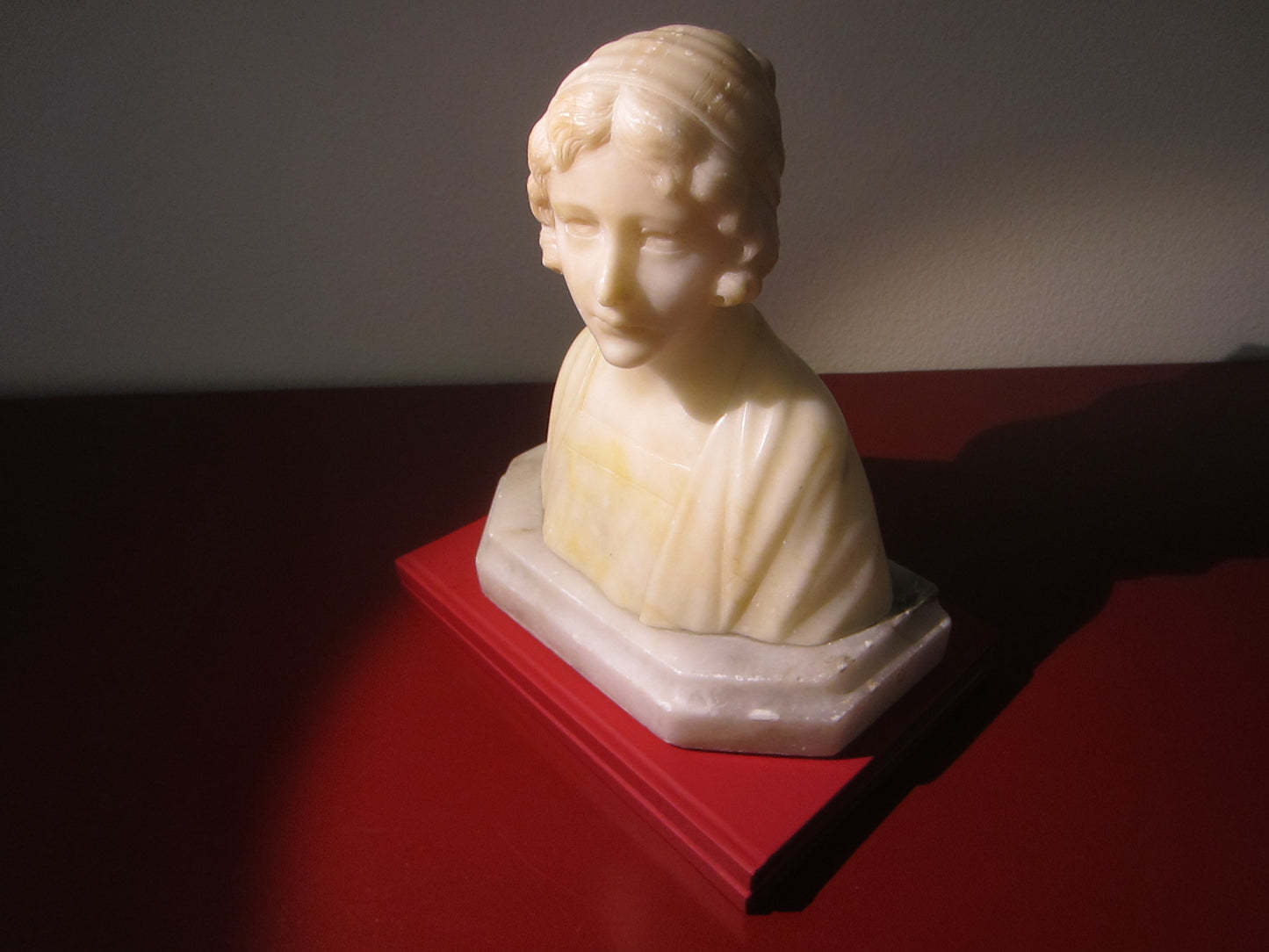 Pheasant Girl Hand Carved Marble Bust