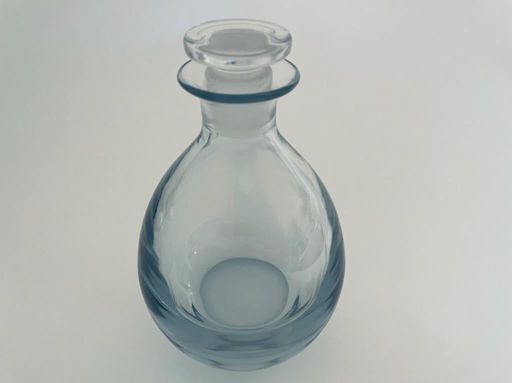 Strombergshyttan Modern Swedish Glass Decanter Marked Numbered