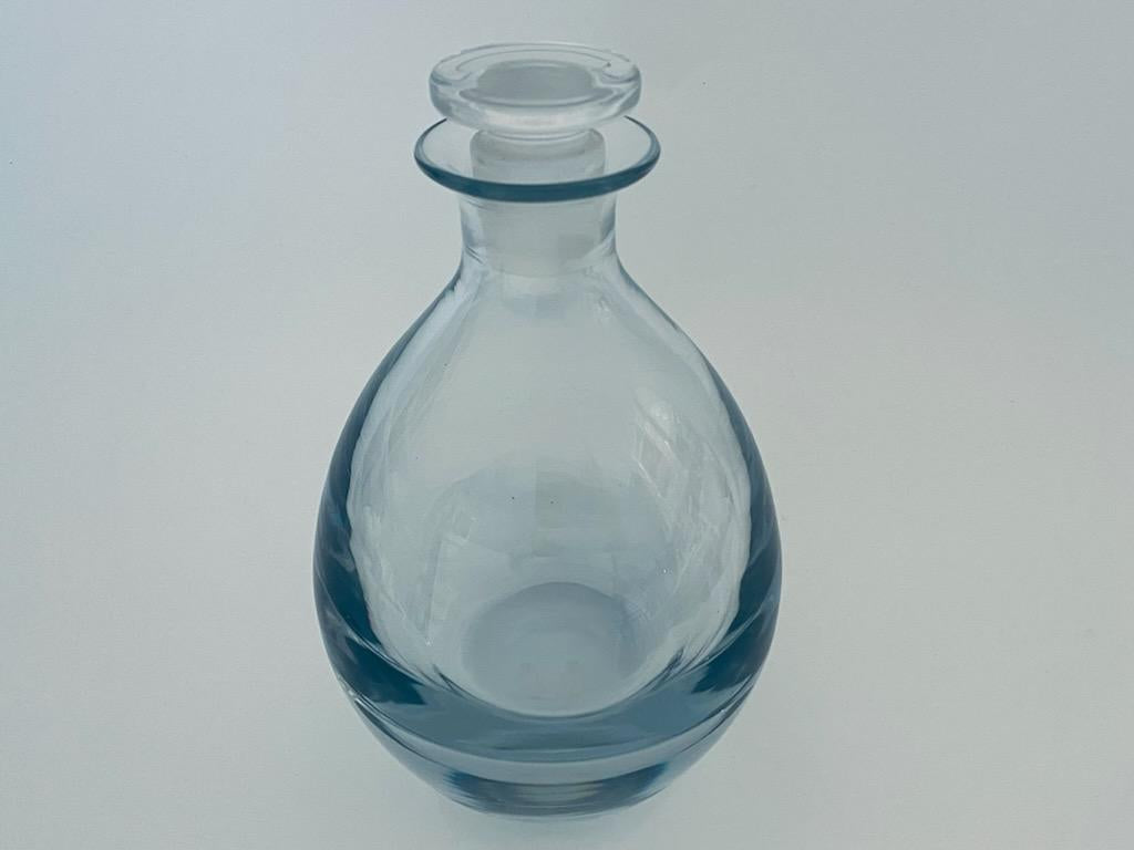 Strombergshyttan Modern Swedish Glass Decanter Marked Numbered