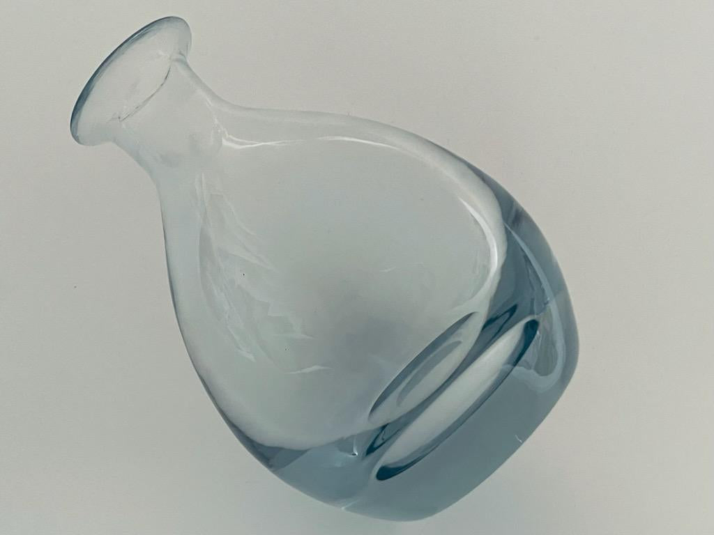 Strombergshyttan Modern Swedish Glass Decanter Marked Numbered