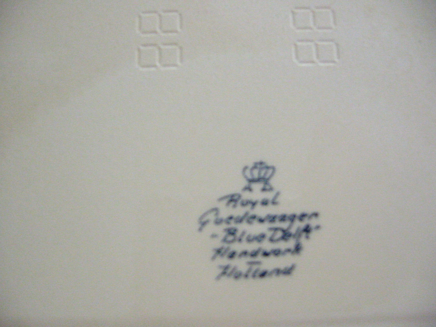 Royal Copenhagen Blue Delft Handwork Holland Porcelain Tile - Designer Unique Finds 