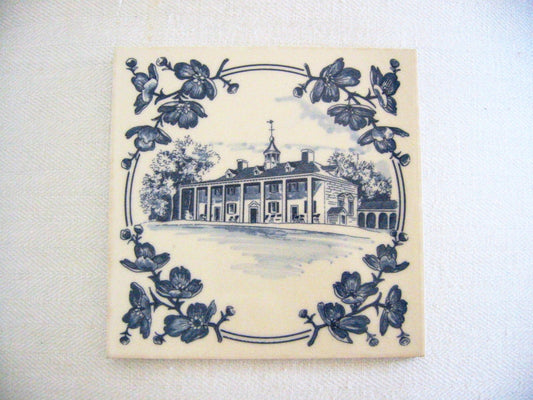 Royal Copenhagen Blue Delft Handwork Holland Porcelain Tile - Designer Unique Finds 