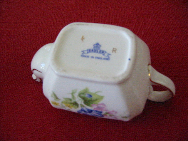 Sadler Mini Teapots England Floral Transfer Gilt Decorated - Designer Unique Finds 