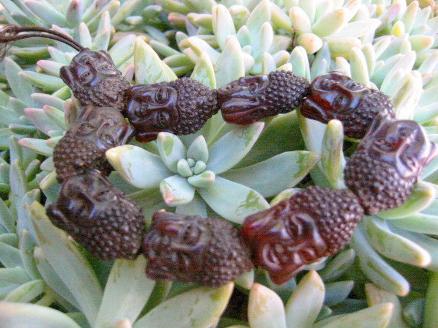 Oriental Buddhas Primitive Flexible Bead Bracelet - Designer Unique Finds 
 - 3