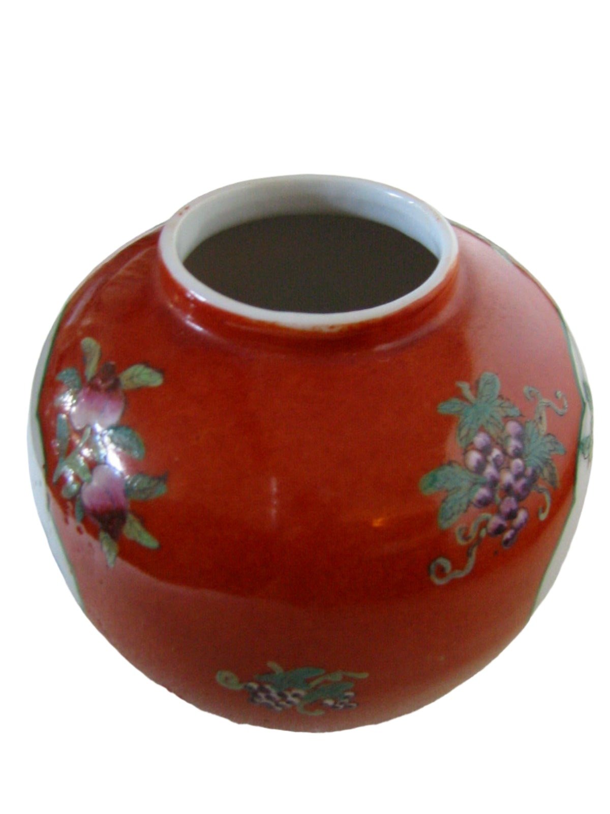 Japan Canton Ware Floral Medallion Porcelain Vase Marked With Label - Designer Unique Finds 