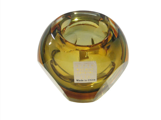 Fifth Avenue Crystal Amber Votive Candle Bowl - Designer Unique Finds 
 - 1