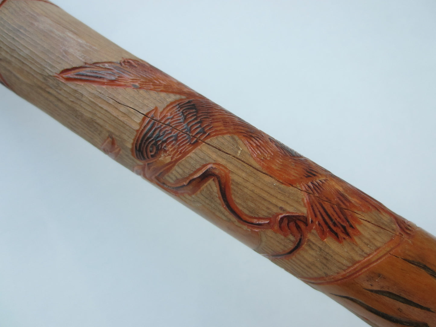 A Folk Art Hand Carved Figurative Cane Walking Stick