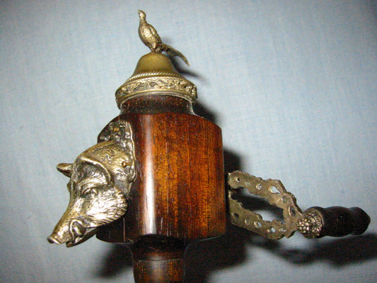 Bronze Boar Mahogany Pepper Mill Grinder Brass Bird Finial - Designer Unique Finds 
 - 1