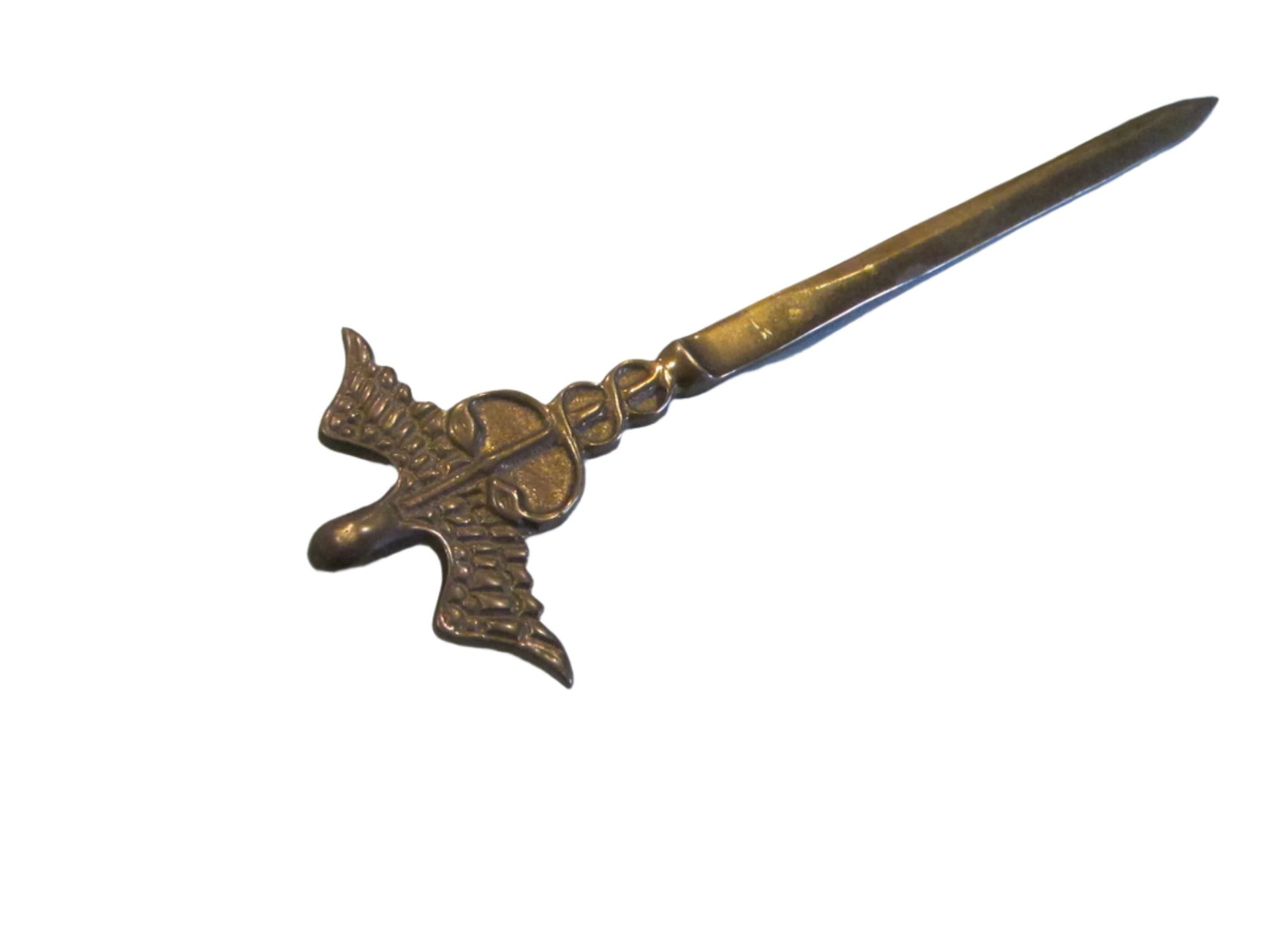 Brass Bookmark Pharma Signage Snake Eagle Design Letter Opener - Designer Unique Finds 