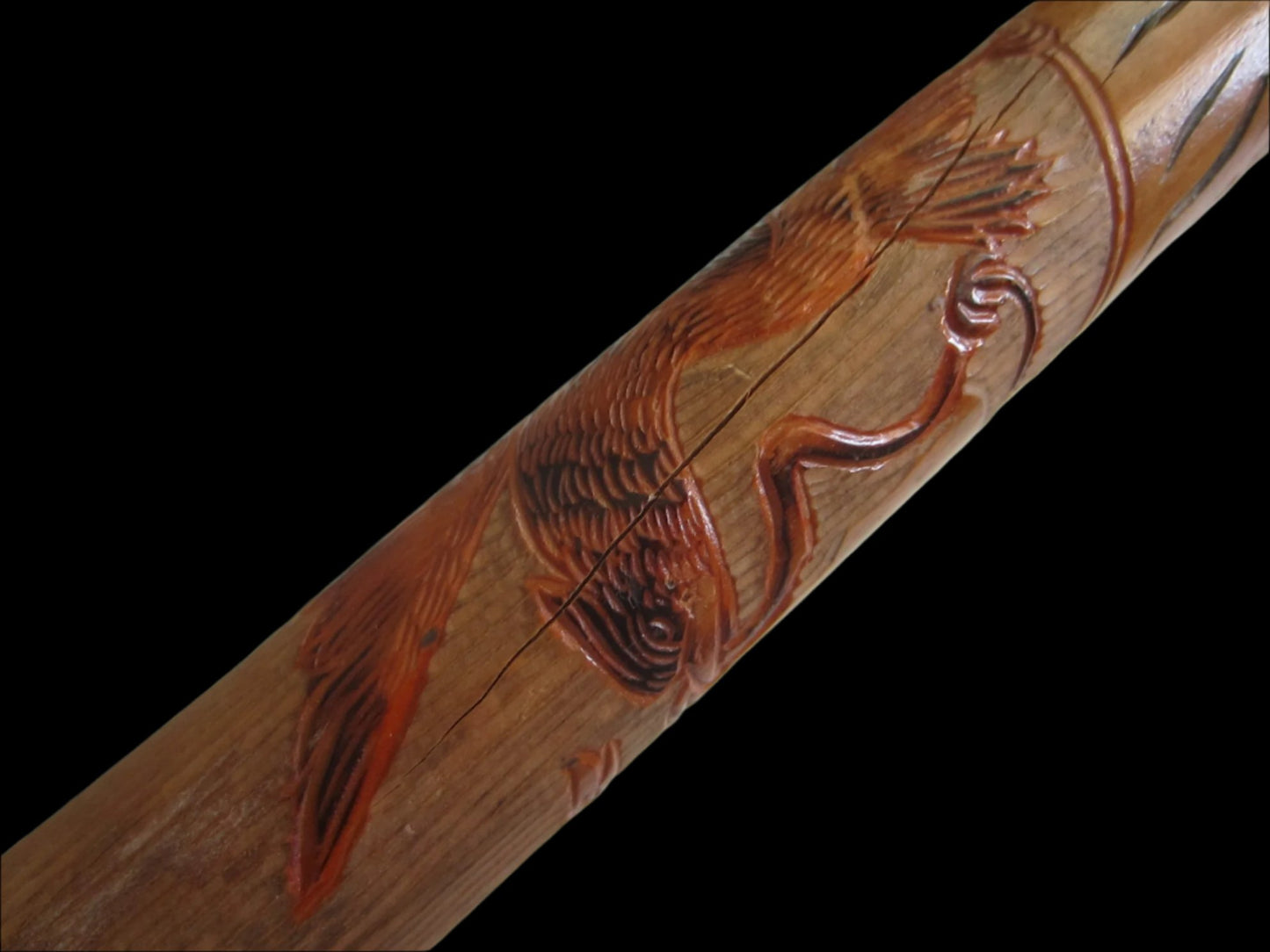 A Folk Art Hand Carved Figurative Cane Walking Stick