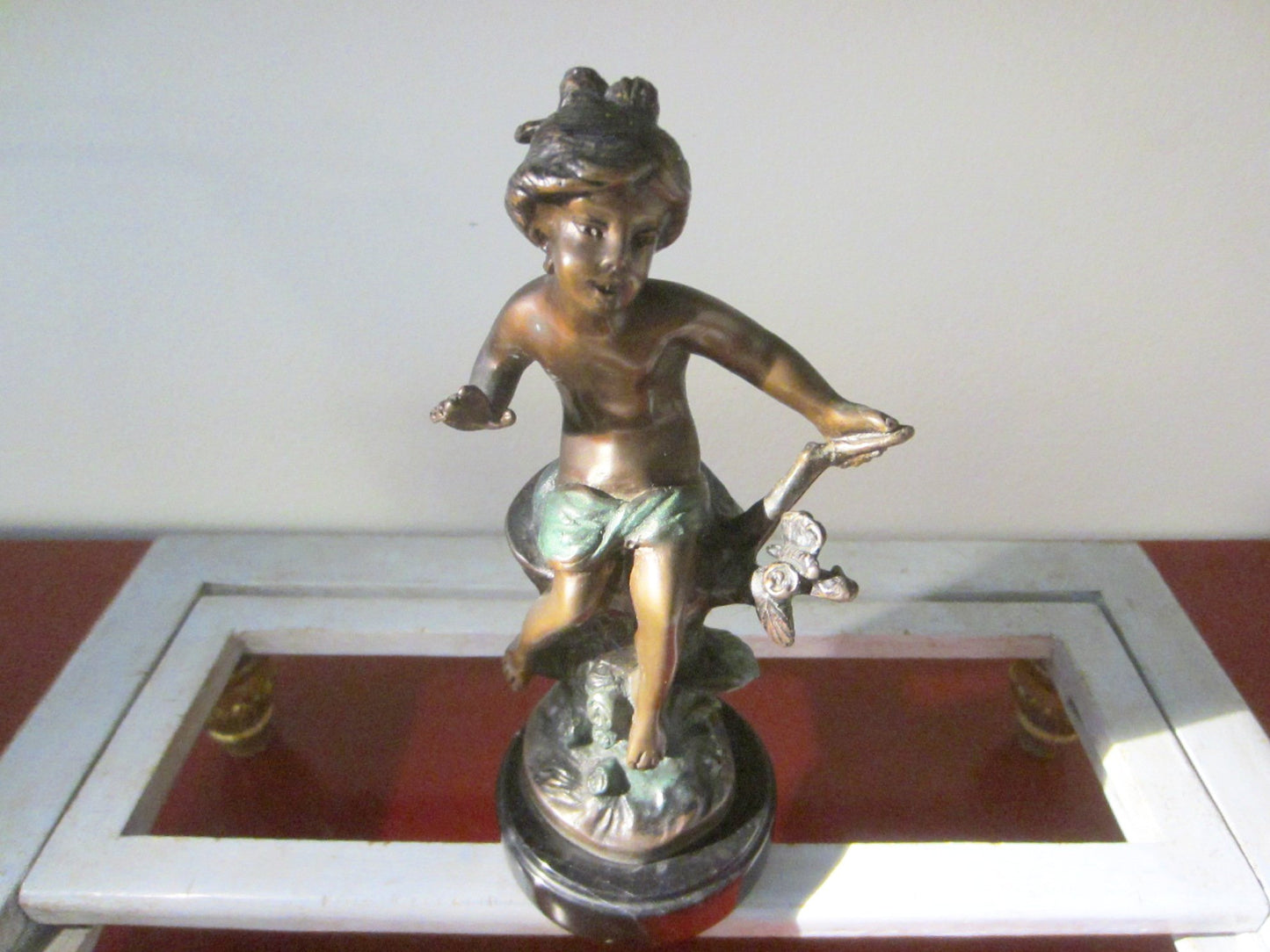 Moreau Style Bronze Sculpture On Marble Base Marked