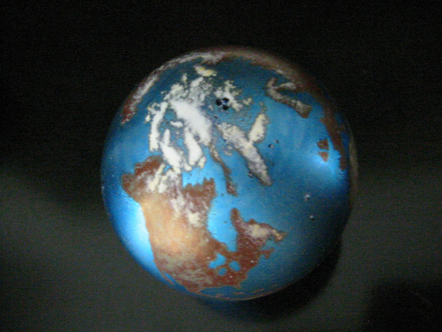 Lundberg Studio Globe Iridescent Glass Signed Paperweight - Designer Unique Finds 