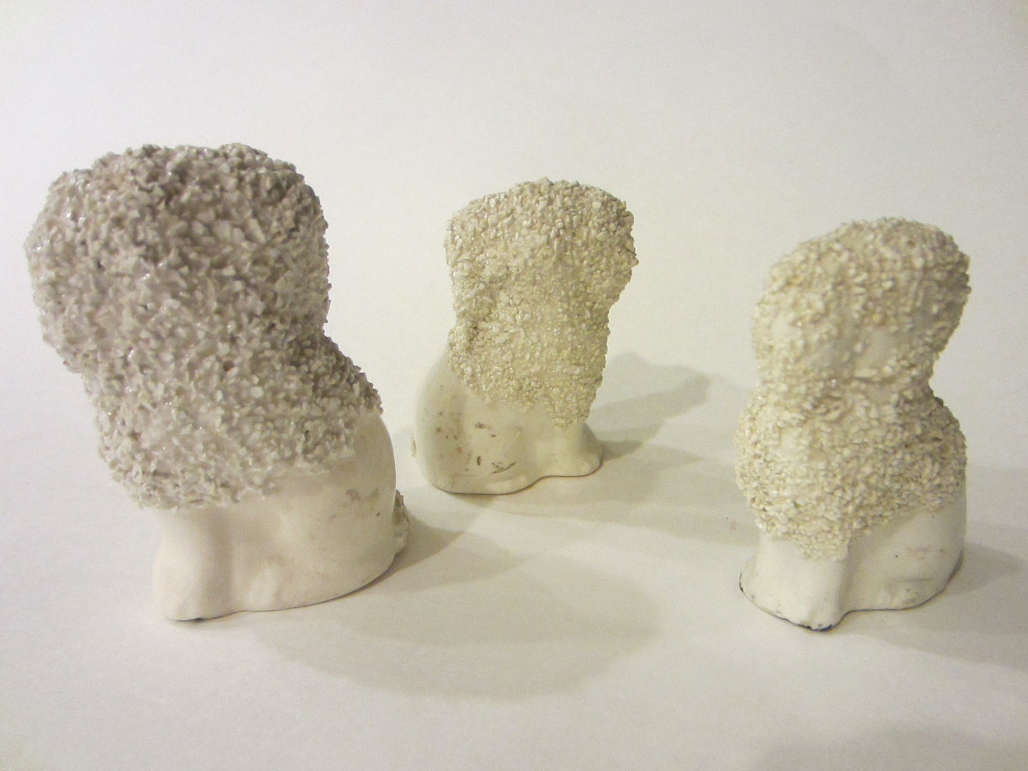 Staffordshire Ware Three White Spaniels