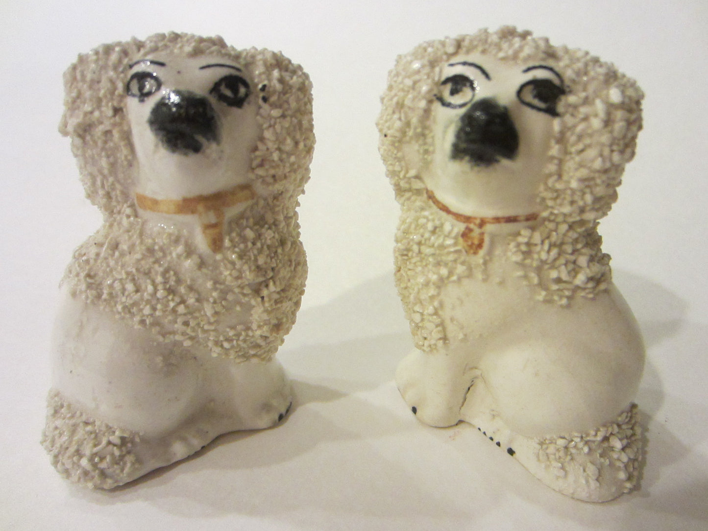 Staffordshire Ware Three White Spaniels