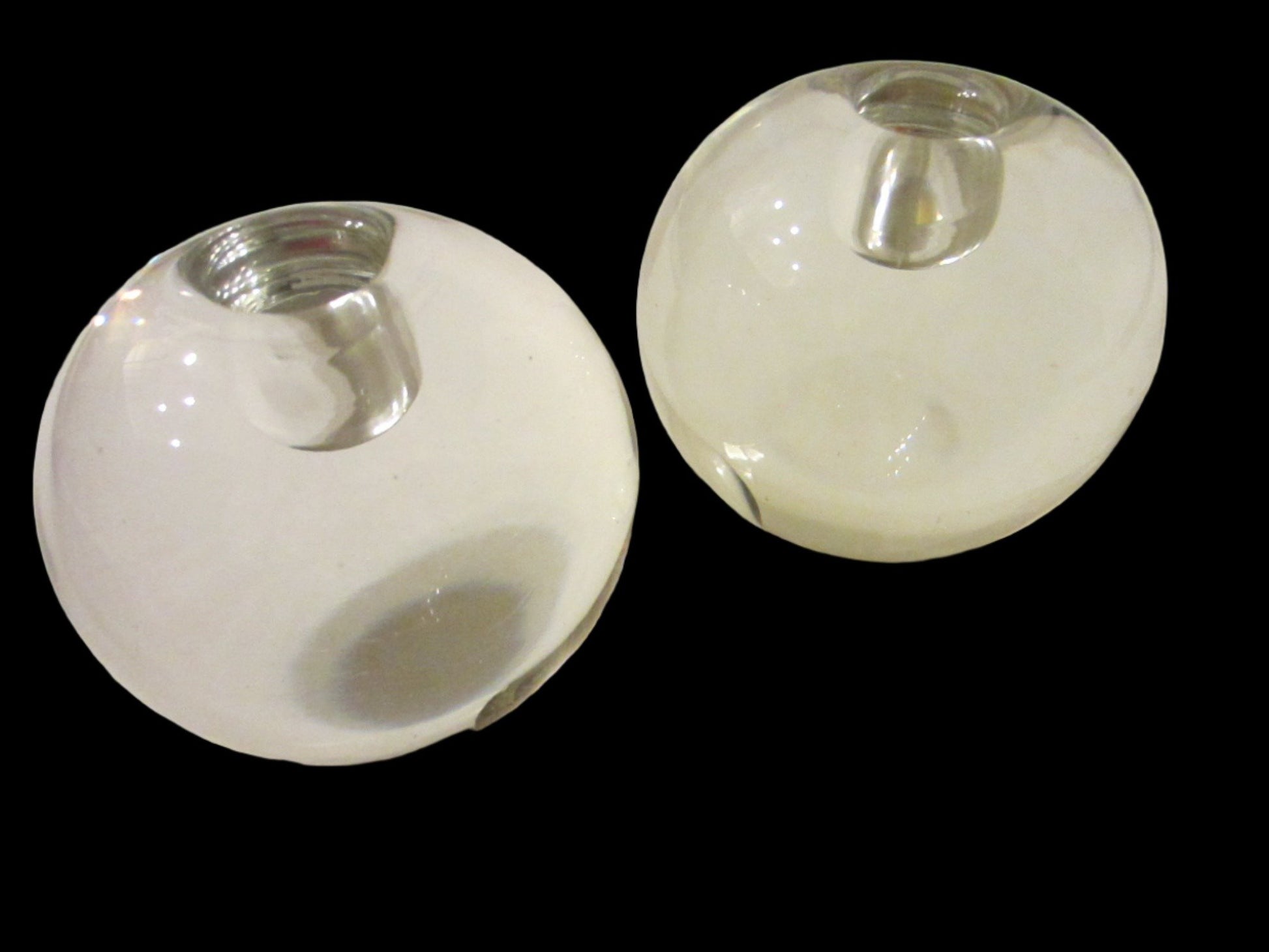 Kristaluxus Globe Form Modern Glass Votive Candle Holders - Designer Unique Finds 