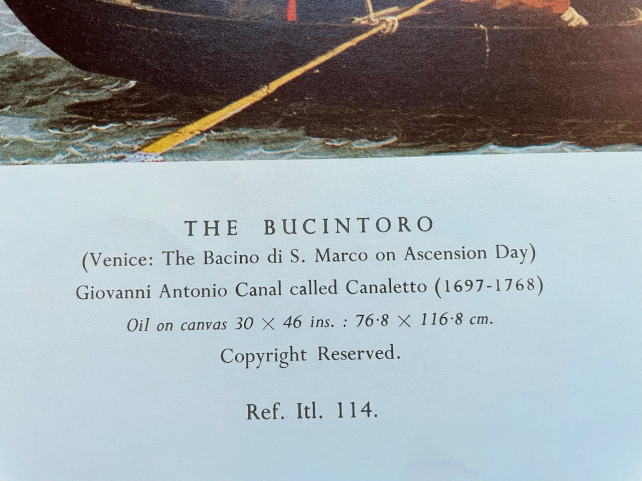 The Bucintoro Venice Di S Marco Ceremonial The Medici Society 1965 London Print