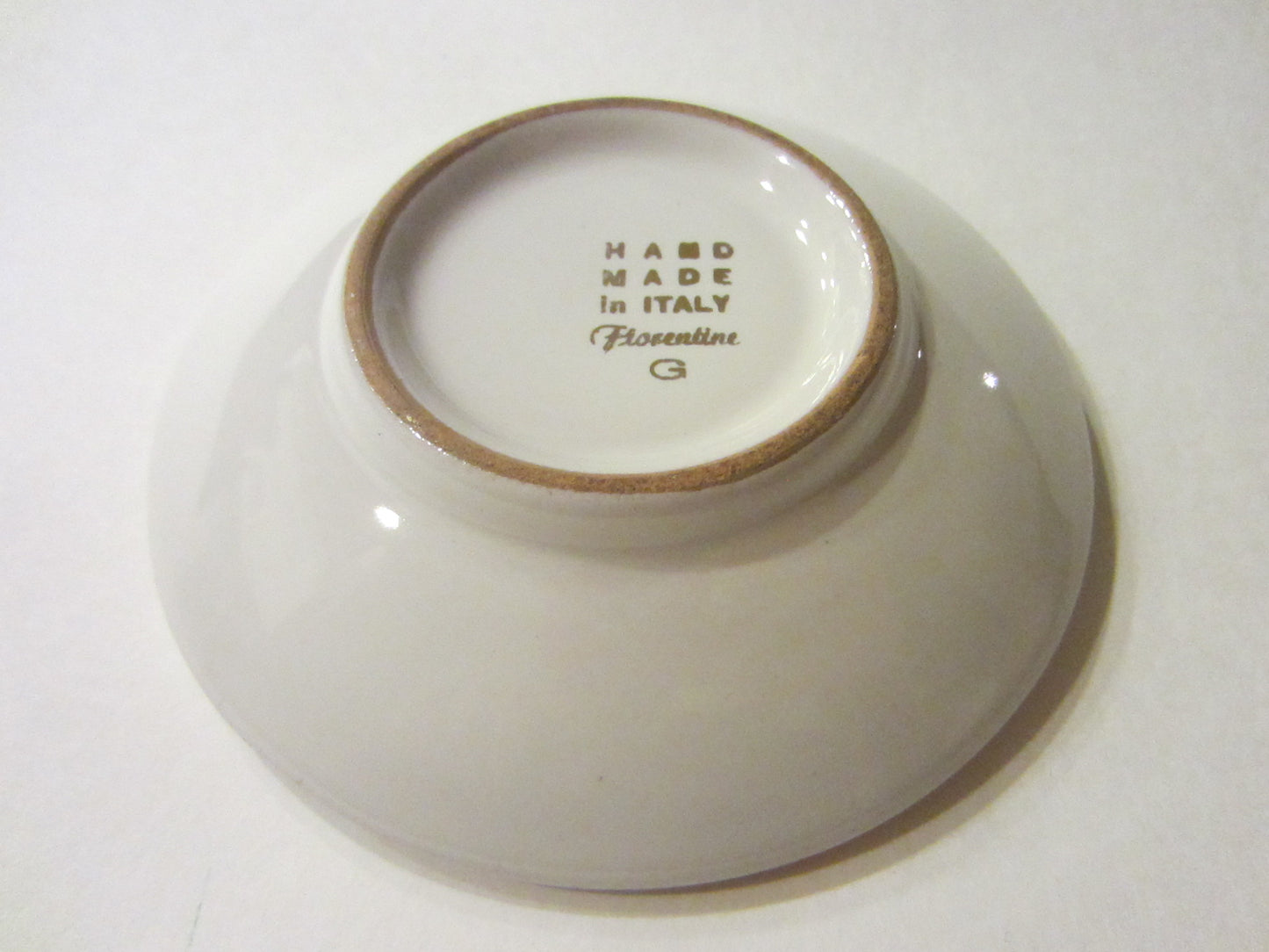 Hand Made In Italy Florentine G Ceramic Ashtray