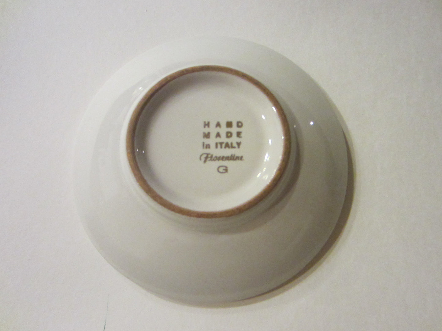 Hand Made In Italy Florentine G Ceramic Ashtray