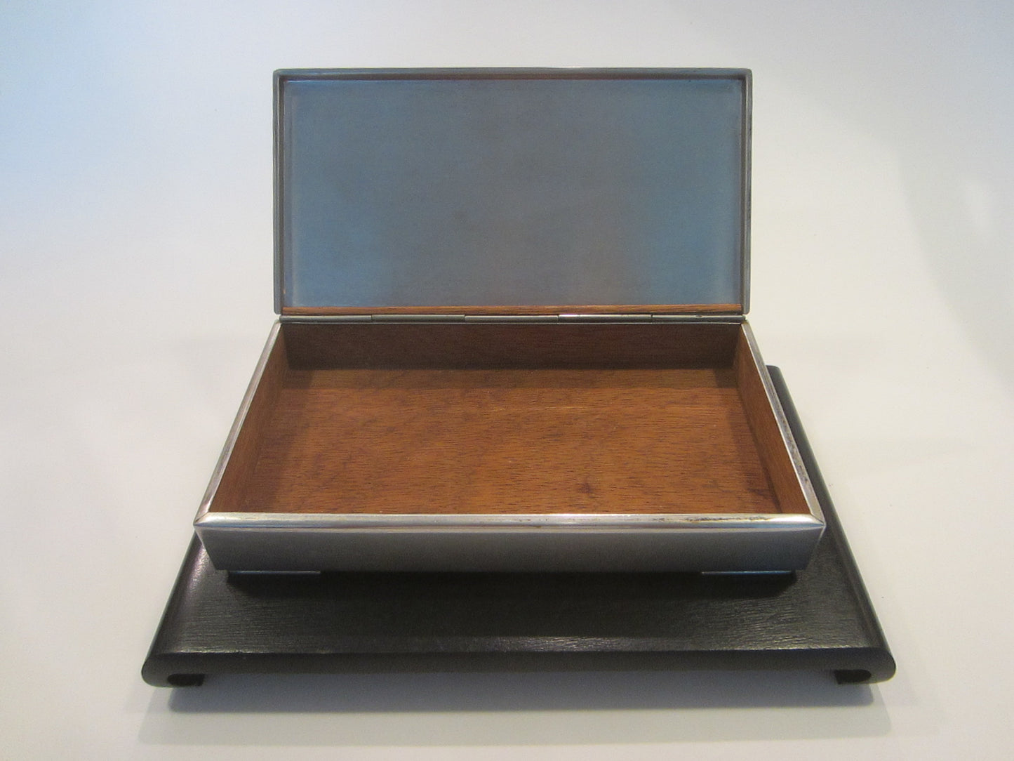 Denmark Silver Plated Humidor Tobacco Box Mid Century Modern