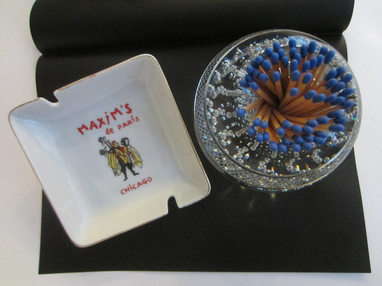 Hotel Maxim de Paris Chicago Porcelain Mid Century Ashtray