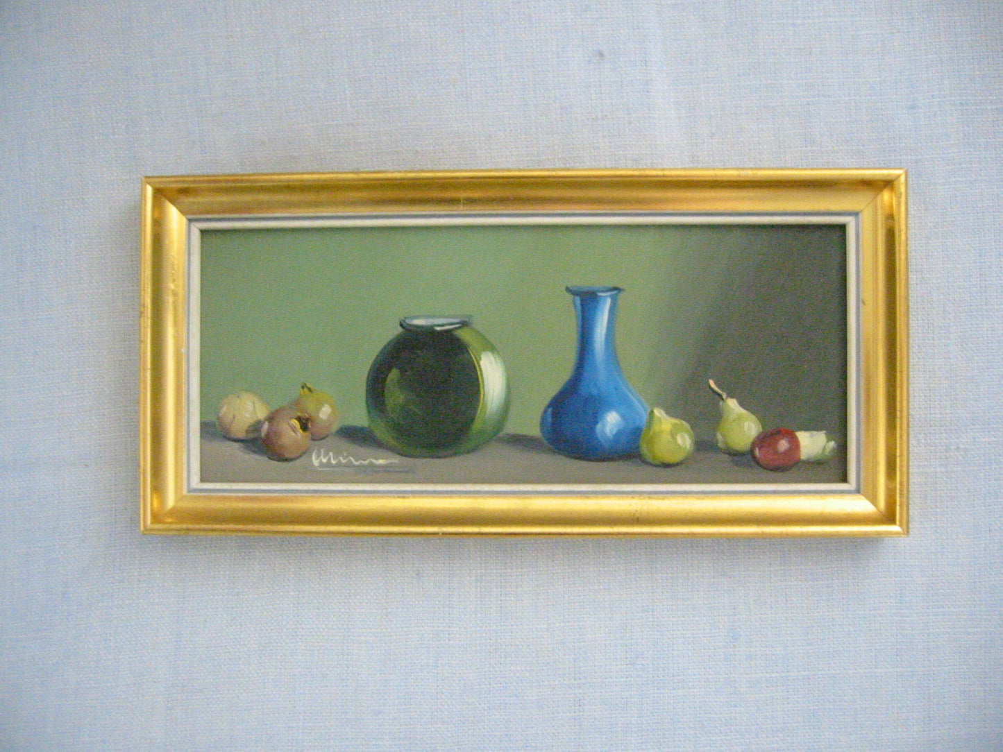 Still Life Impressionist Fruits Oil On Board Signed By Spanish Artist - Designer Unique Finds 