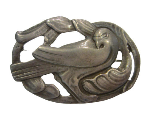 George Jensen Style Sterling Dove Brooch