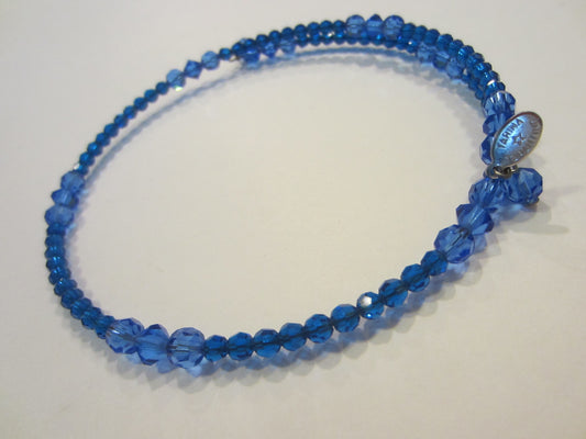 Tarina Tarantino Blue Crystal Choker Signature Tag