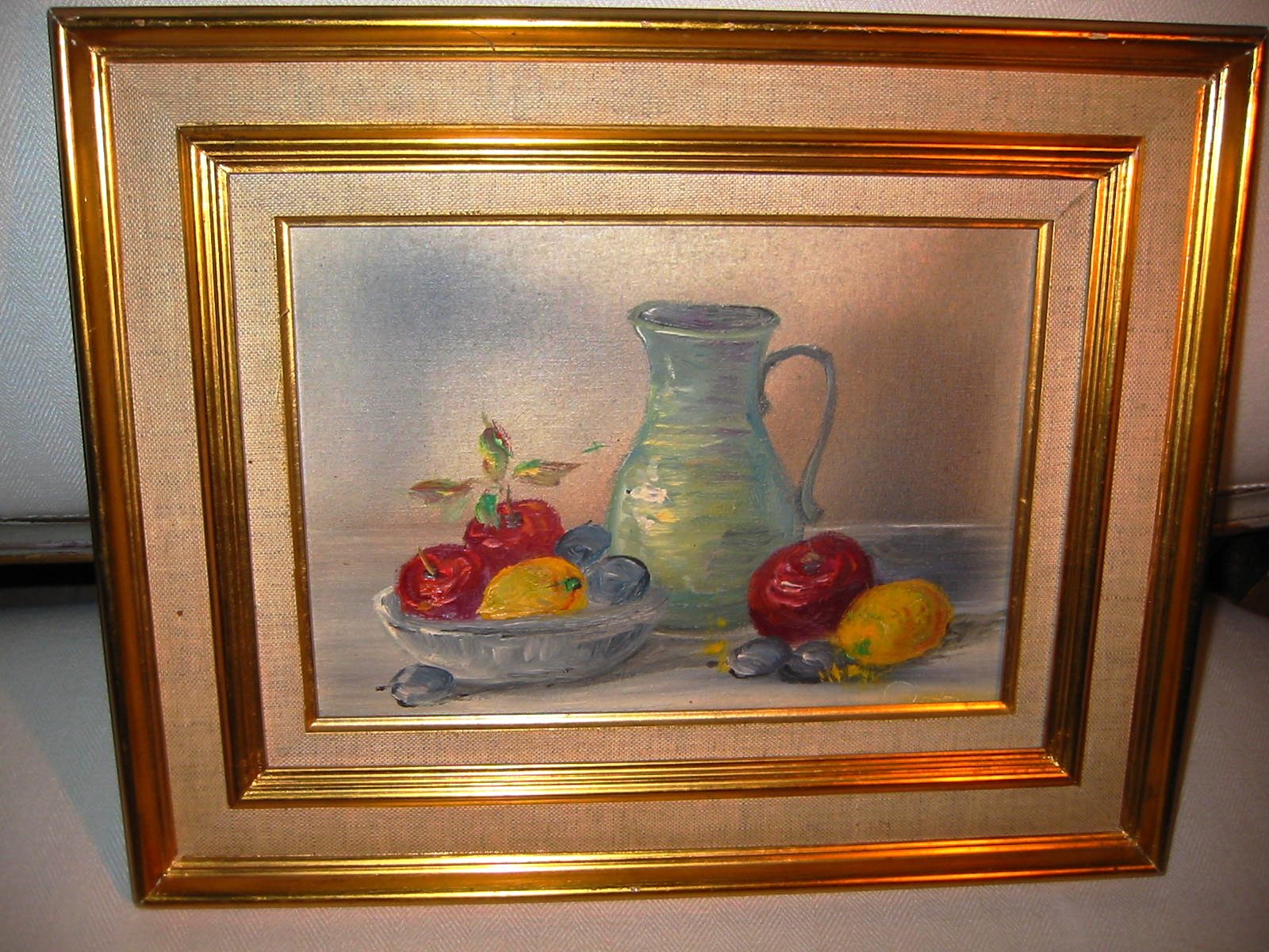 Leo Ritter Austrian Still Life Fruits Impressionist Signed Oil On Canvas - Designer Unique Finds 