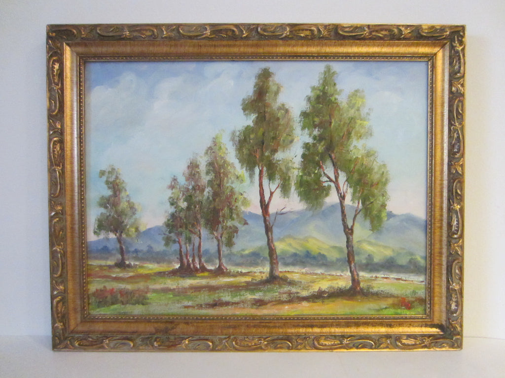 California Plein Air Impressionist Landscape Signed Oil On Canvas ...