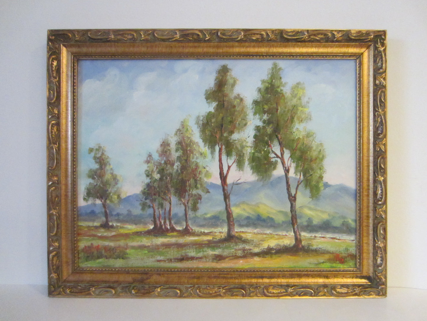 California Plein Air Impressionist Landscape Signed Oil On Canvas