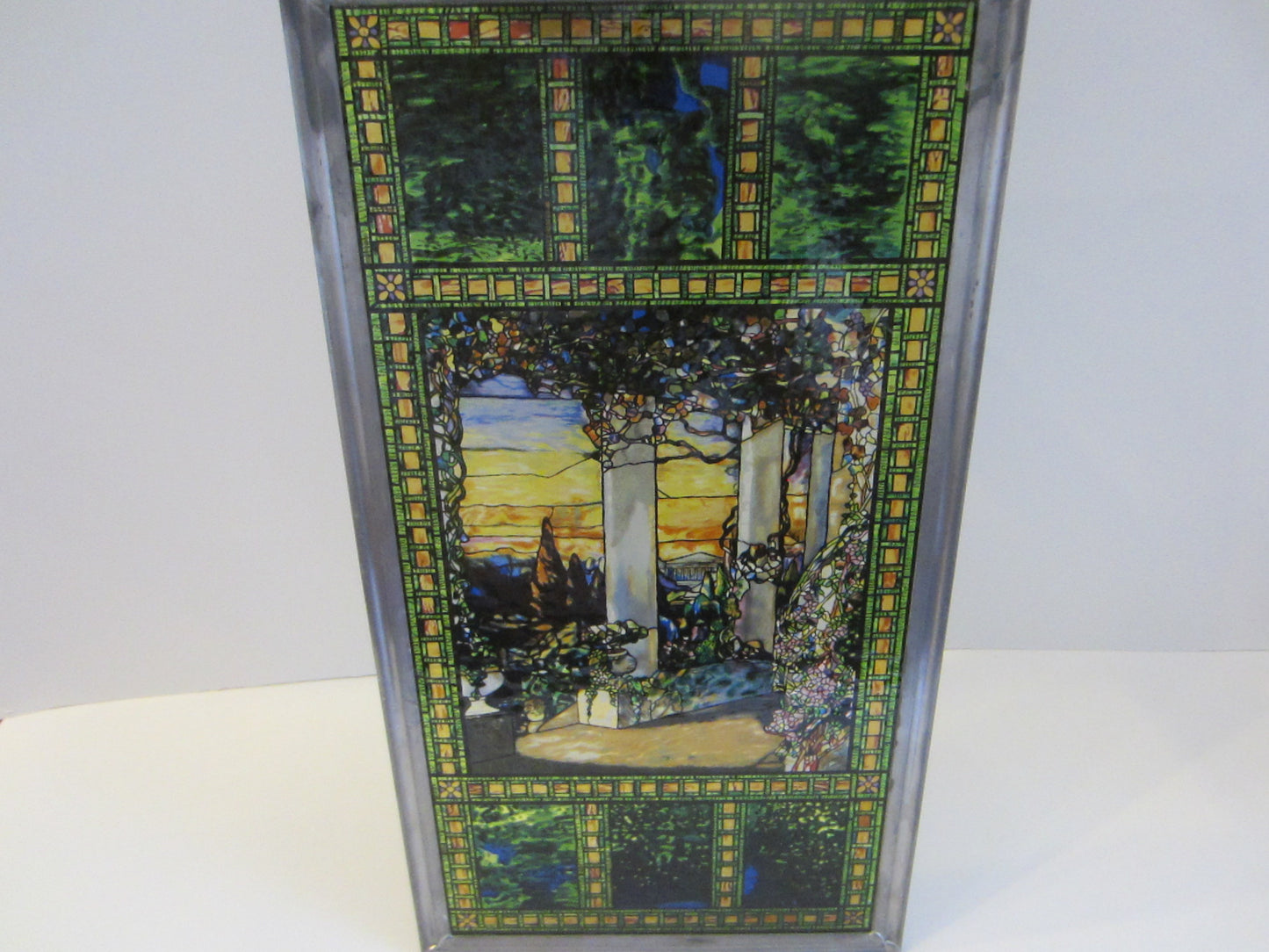 Stained Glass Garden Window With Panoramic View - Designer Unique Finds 