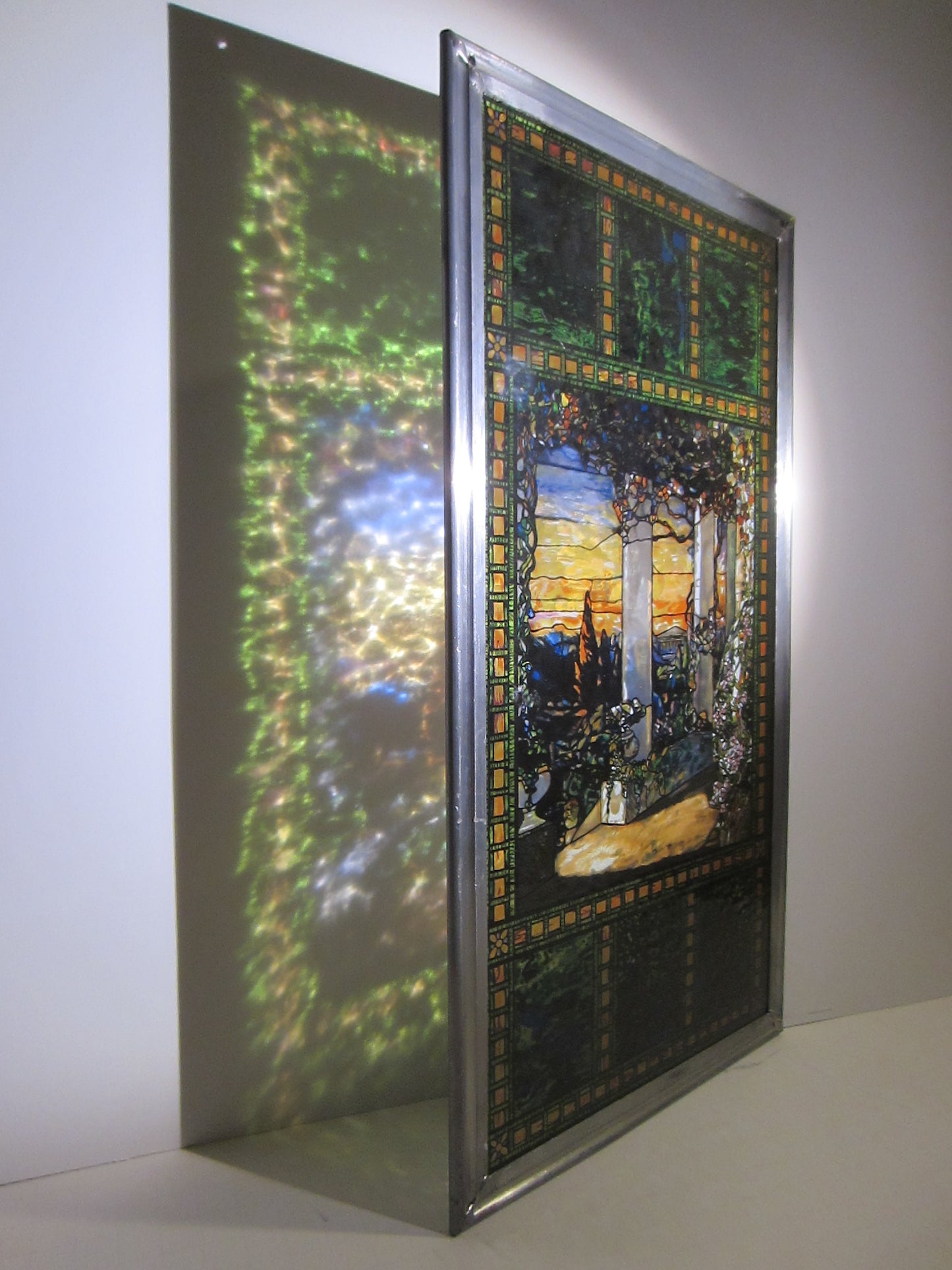 Stained Glass Garden Window With Panoramic View - Designer Unique Finds 