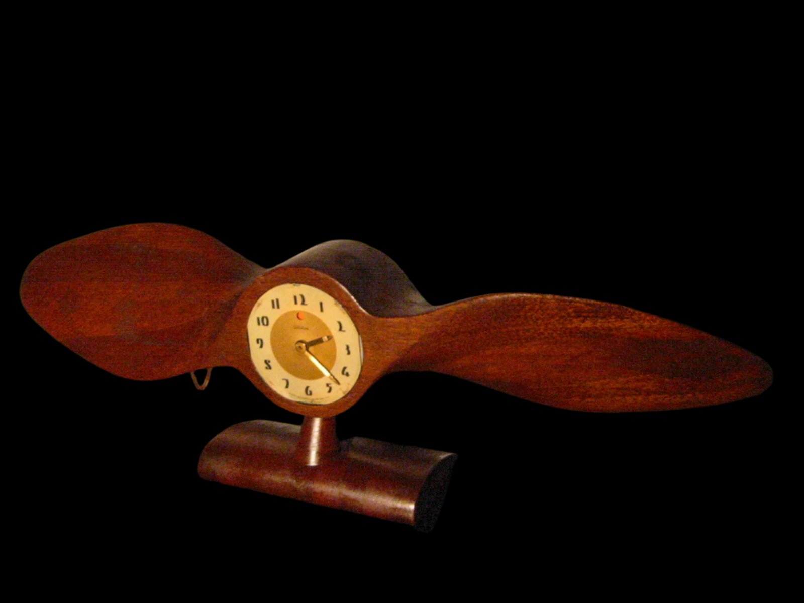 Telechron Propeller Electrified Mahogany Mantle Clock Circa 1930 - Designer Unique Finds 
 - 4