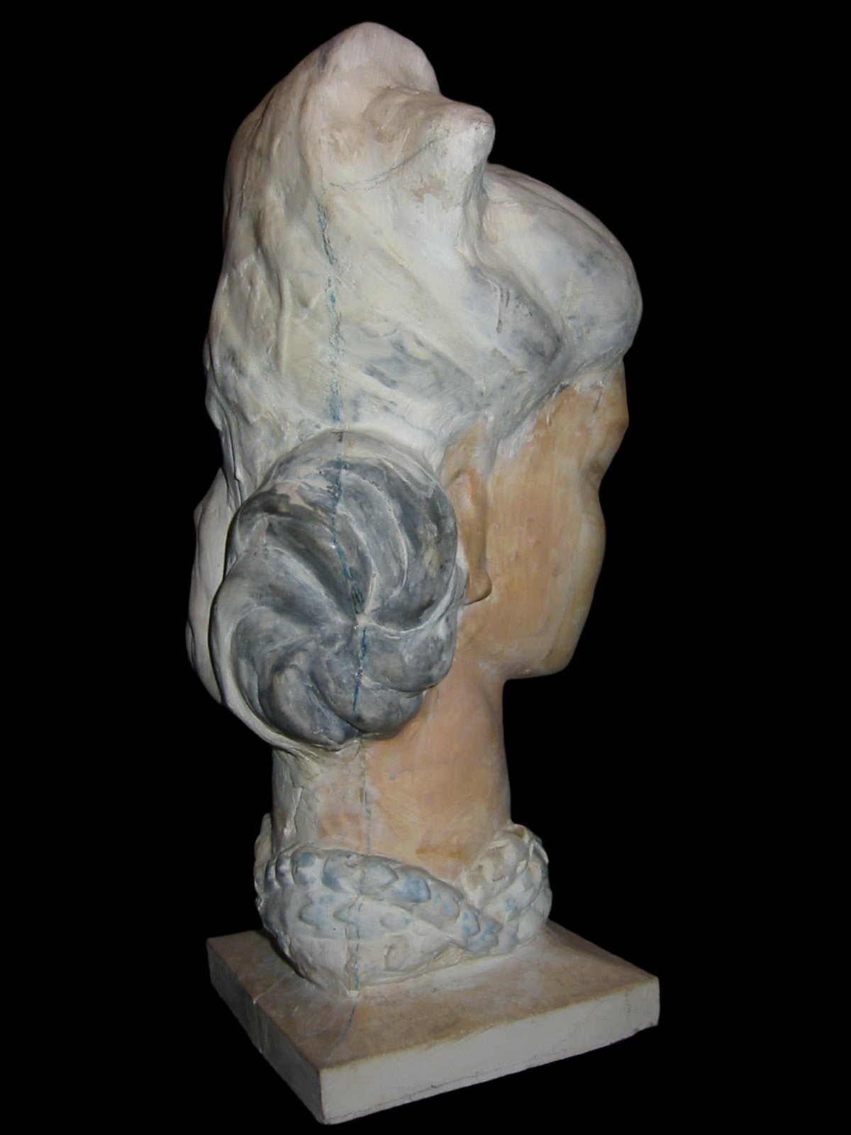 Leonard Scheu Sculpture Chalk Ware Bust Female Portrait - Designer Unique Finds 
 - 2