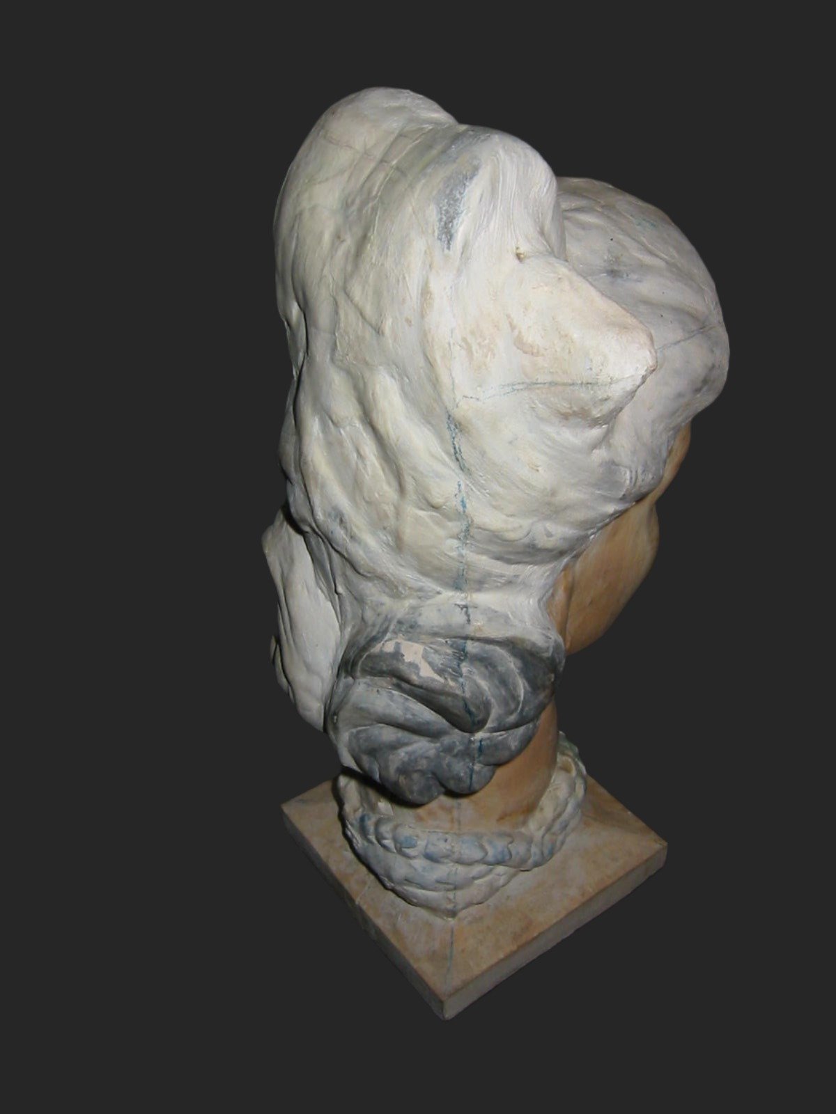 Leonard Scheu Sculpture Chalk Ware Bust Female Portrait - Designer Unique Finds 
 - 4