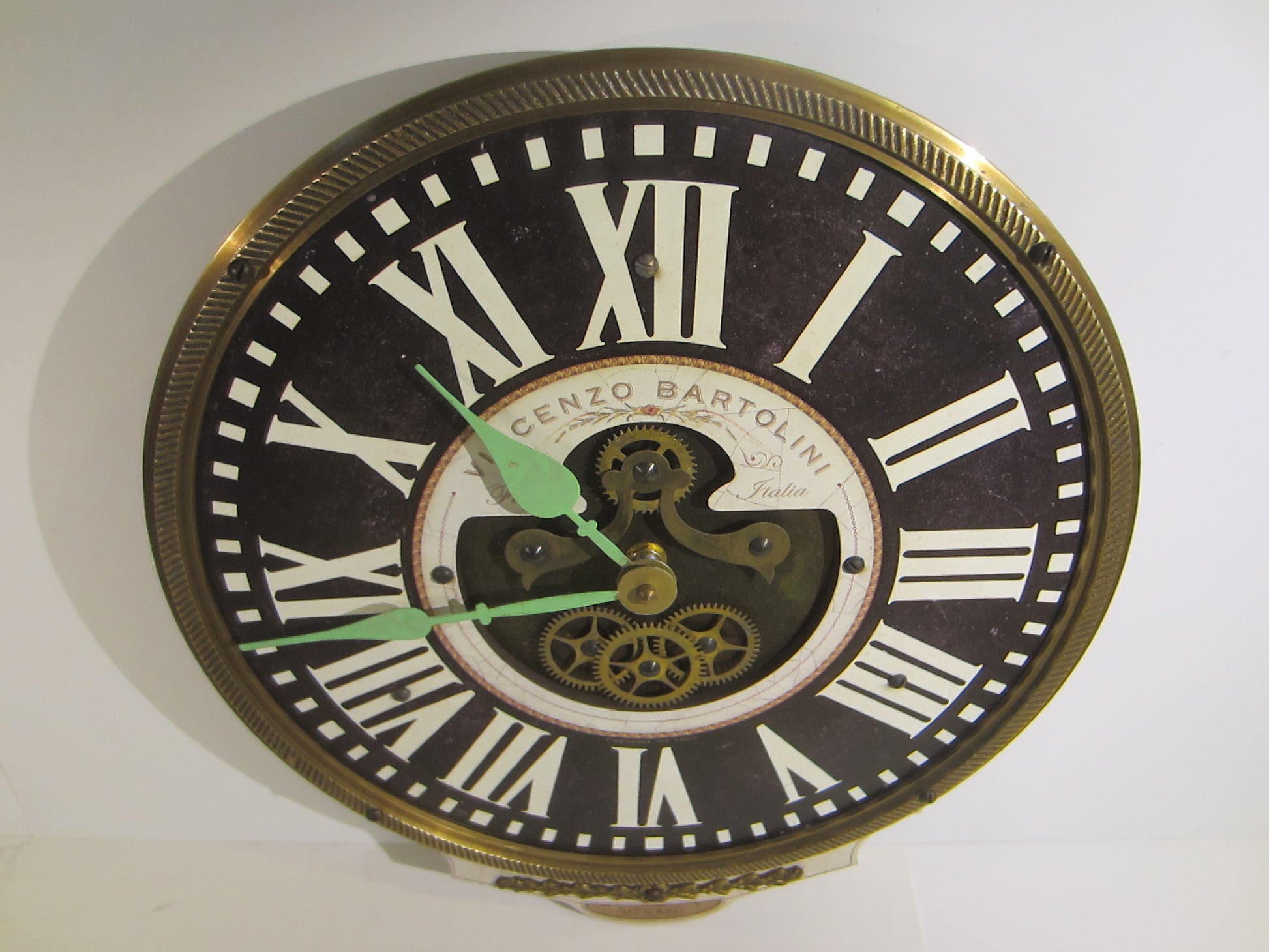 Timeworks Clock Vincenzo Bartolini Firenze Italy Quartz With Pendulum - Designer Unique Finds 