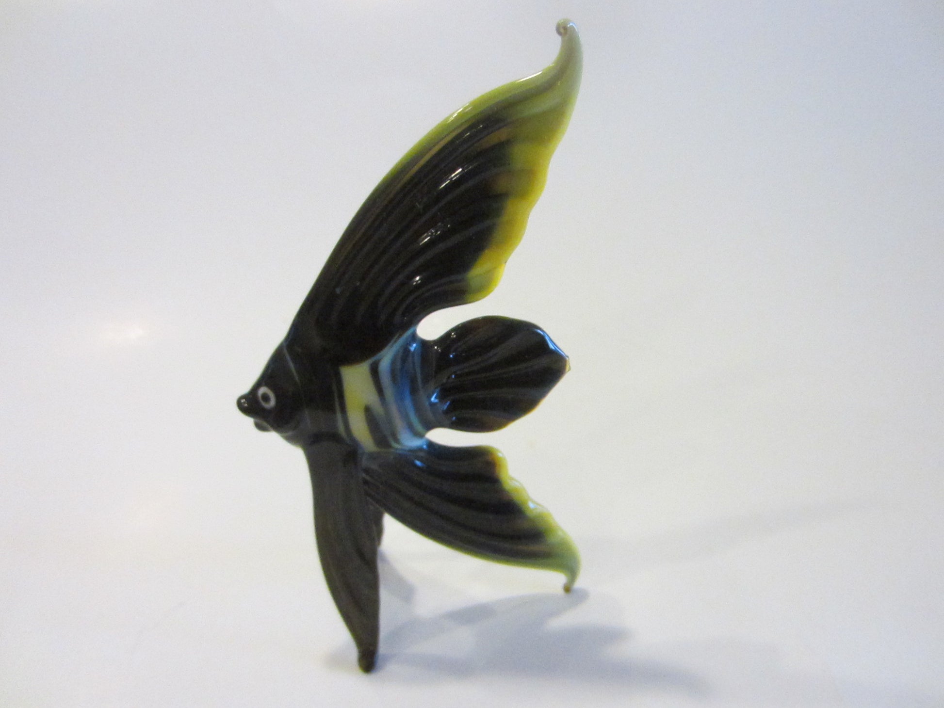 Exotic Russian Blown Art Glass Colored Fishes - Designer Unique Finds 