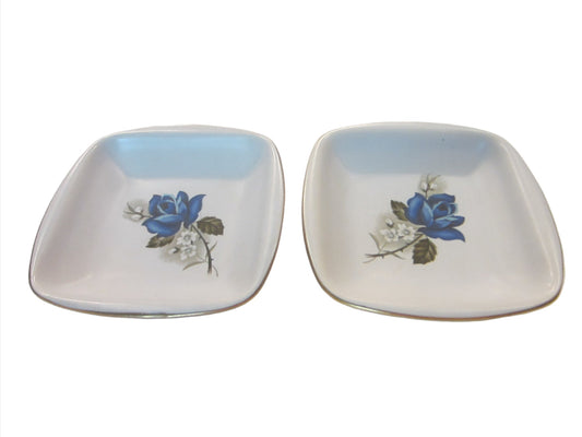 Flora Keramiek Gouda Holland Vintage Pair Of Porcelain Dishes